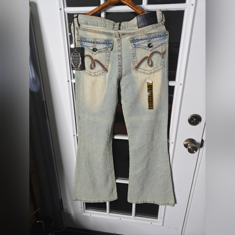 Women's Sweet Vibes flare leg blue jeans
